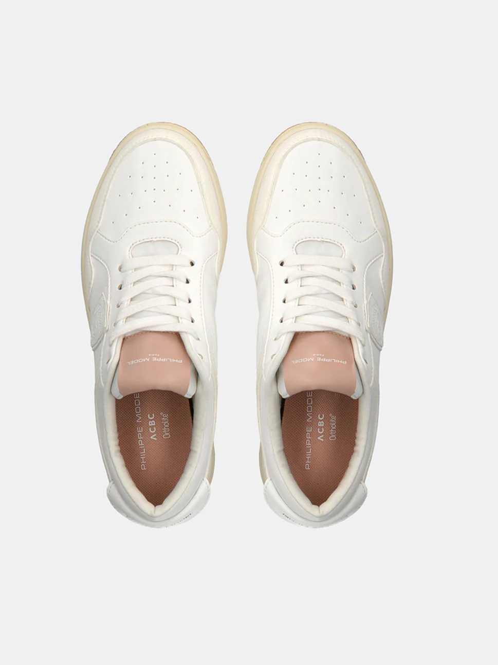 Philippe Model Lyon Low Woman LYLDBL08 Ble Blanc Nude Women"s Sneakers