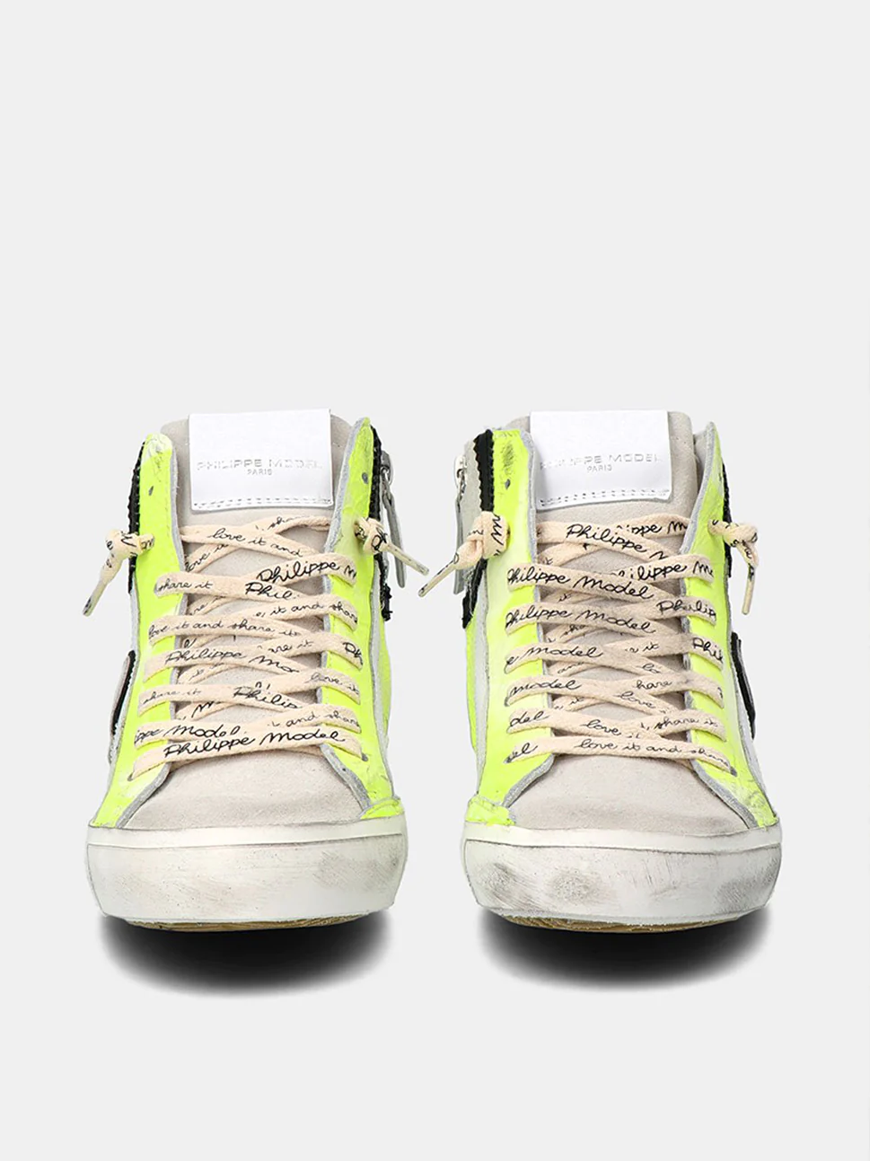 Philippe Model Prsx High Man PRHUBF02 Btk Non Jaune Men"s Sneakers