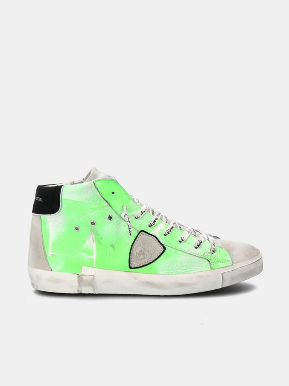 Philippe Model Prsx High Man PRHUBF04 Batik Neon Vert Men"s Sneakers