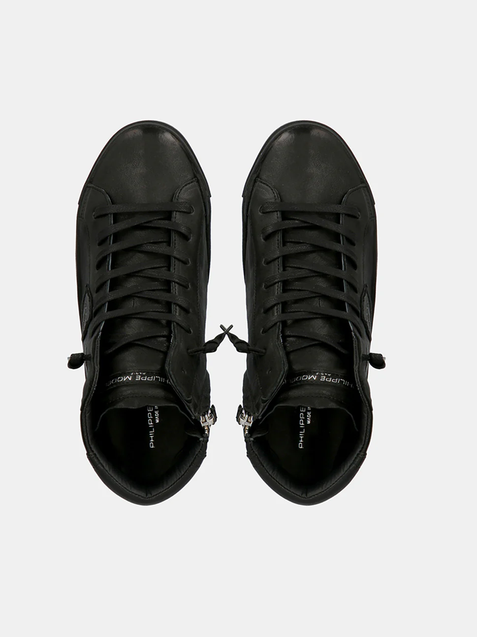 Philippe Model Prsx High Man PRHUWW11 West Noir Noir Men"s Sneakers