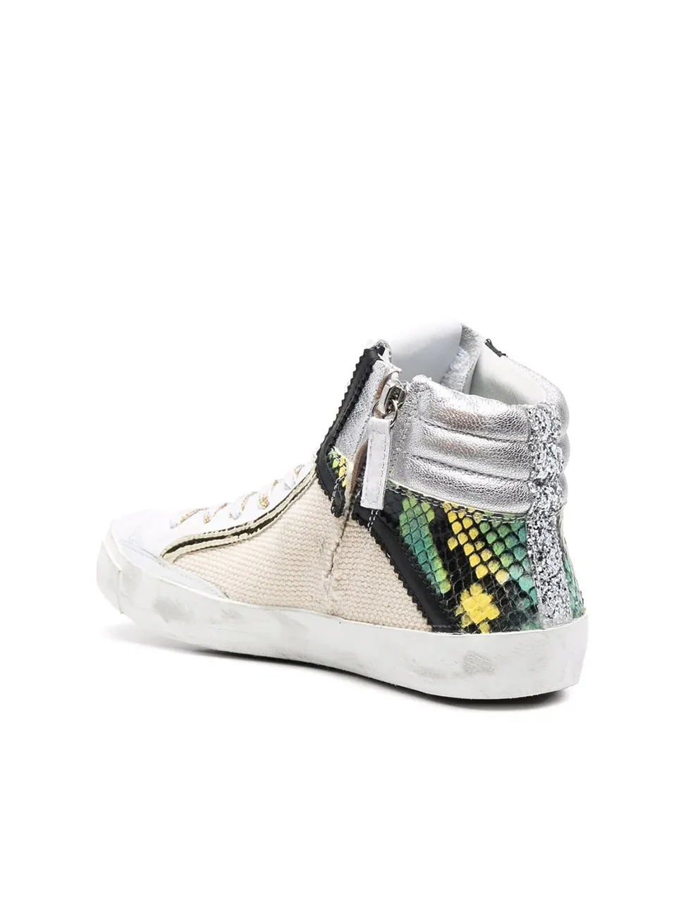 Philippe Model Prsx High Woman PRHDAR01 Anml Beige Vert Women"s Sneakers