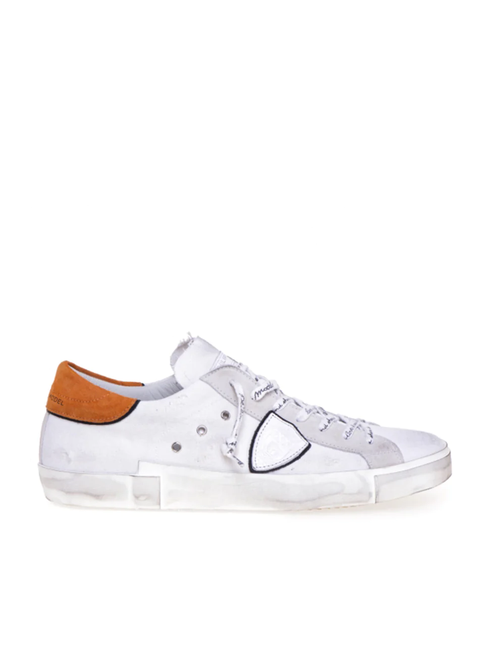 Philippe Model Prsx Low Man PRLUDB04 Canvas Orange Men"s Sneakers