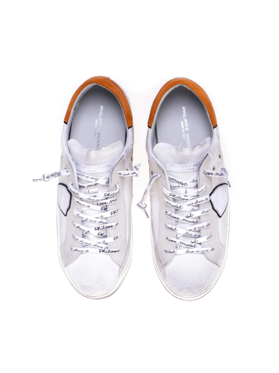Philippe Model Prsx Low Man PRLUDB04 Canvas Orange Men"s Sneakers