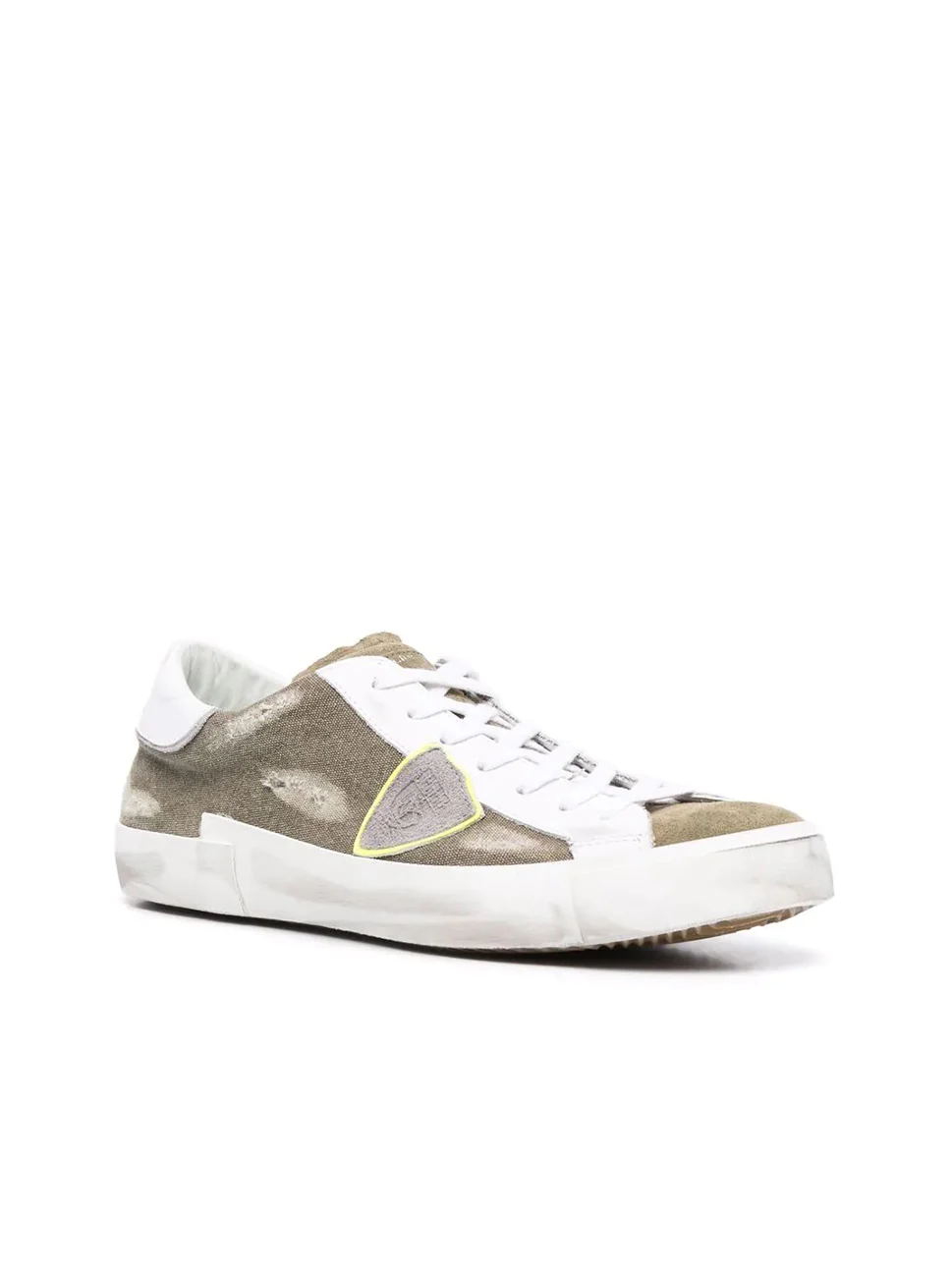 Philippe Model Prsx Low Man PRLUDC02 Cnvs Mltr Blanc Men"s Sneakers