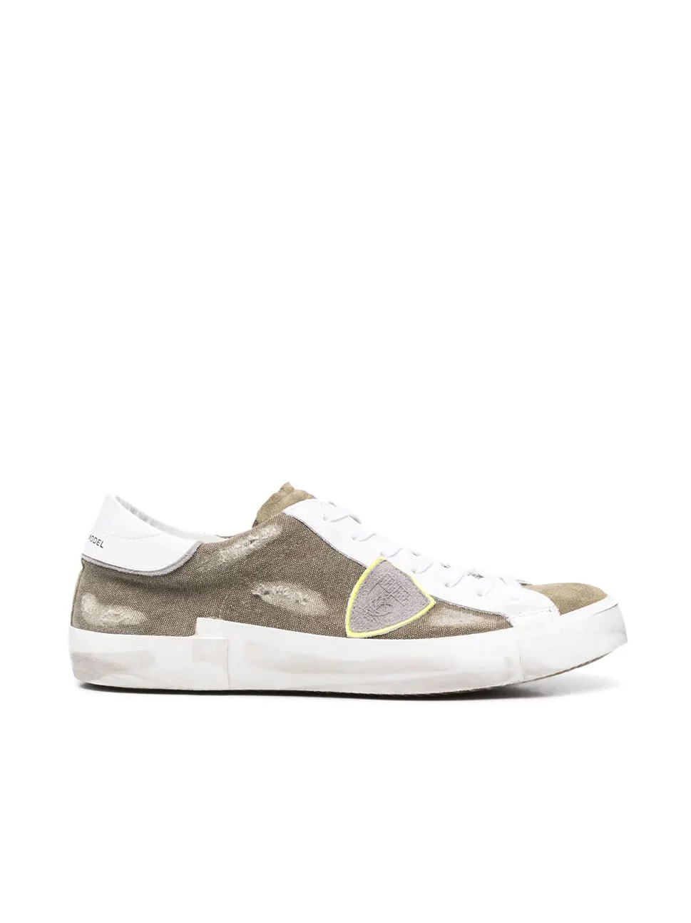 Philippe Model Prsx Low Man PRLUDC02 Cnvs Mltr Blanc Men"s Sneakers