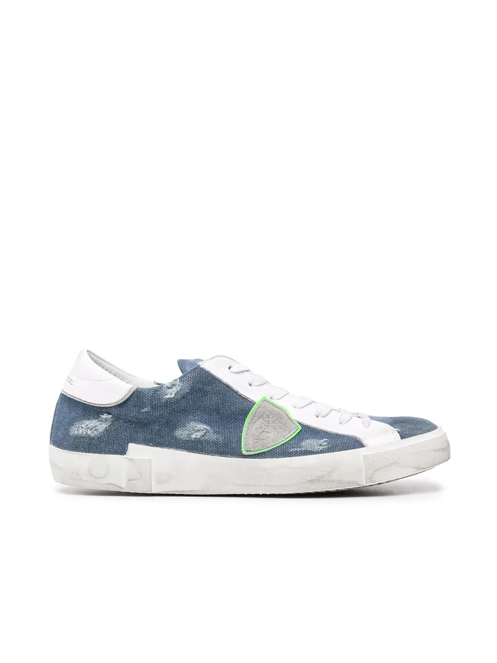 Philippe Model Prsx Low Man PRLUDC03 Canvas Blu Blnc Men"s Sneakers