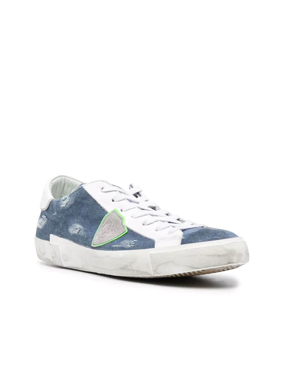 Philippe Model Prsx Low Man PRLUDC03 Canvas Blu Blnc Men"s Sneakers