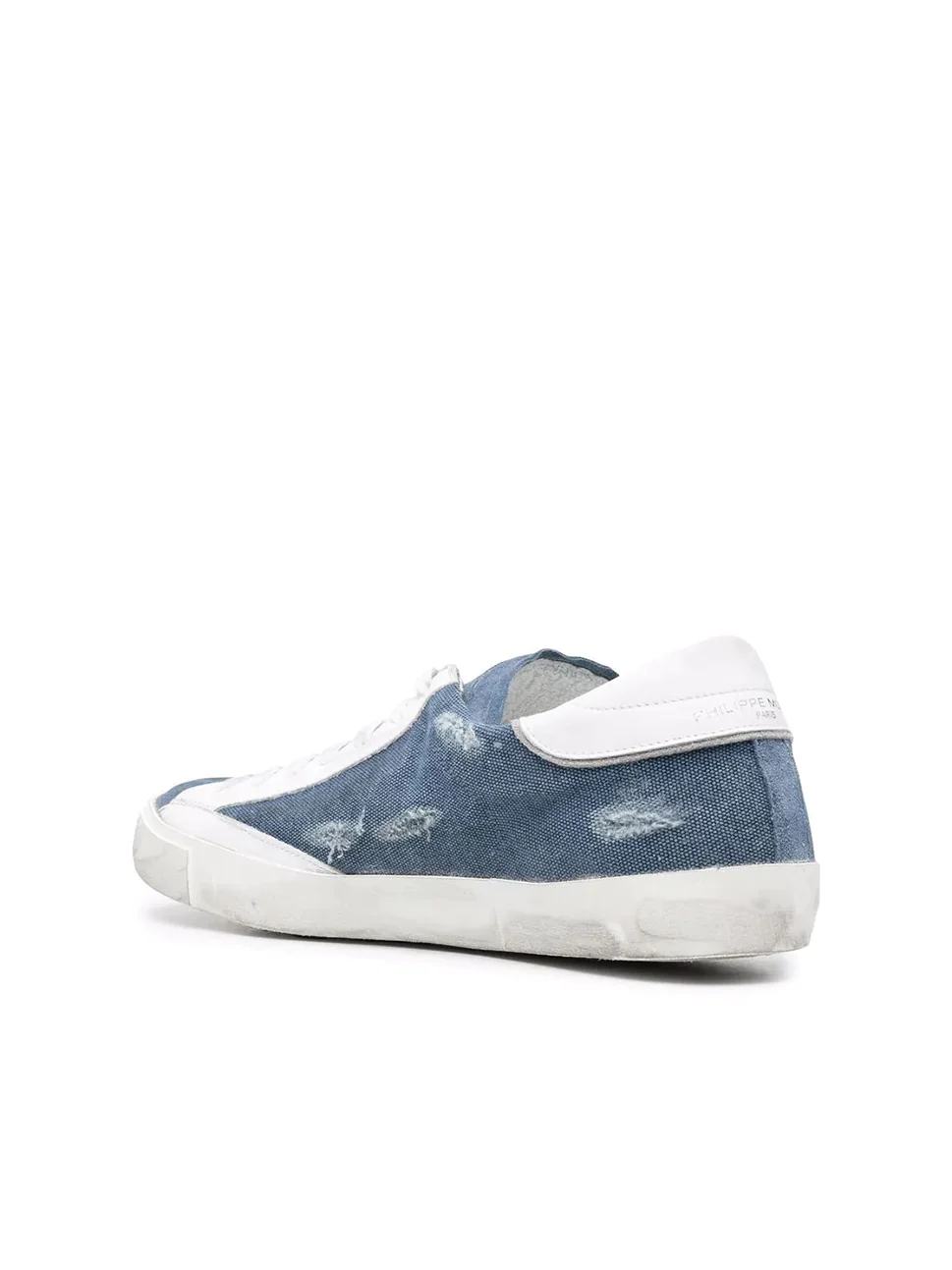 Philippe Model Prsx Low Man PRLUDC03 Canvas Blu Blnc Men"s Sneakers