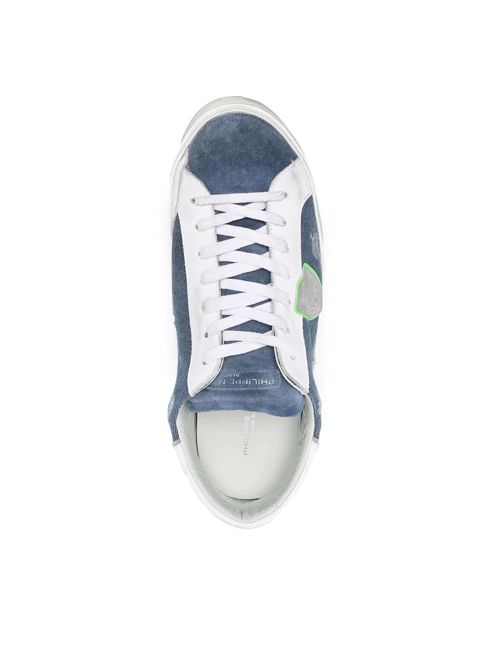 Philippe Model Prsx Low Man PRLUDC03 Canvas Blu Blnc Men"s Sneakers