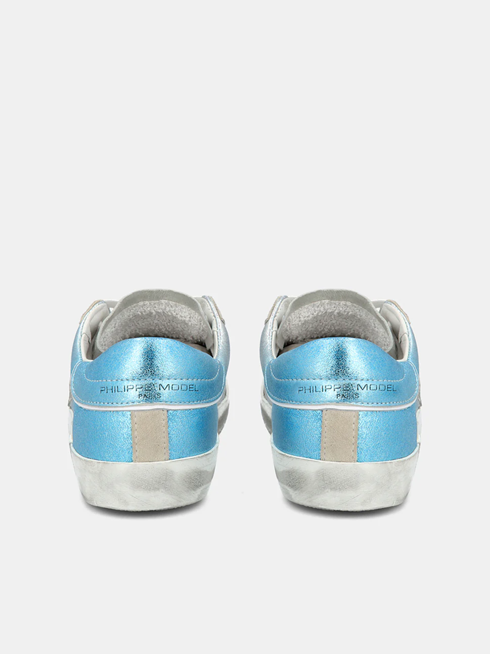 Philippe Model Prsx Low Woman PMPE21PRLDMLF2 Argent Eau Women"s Sneakers