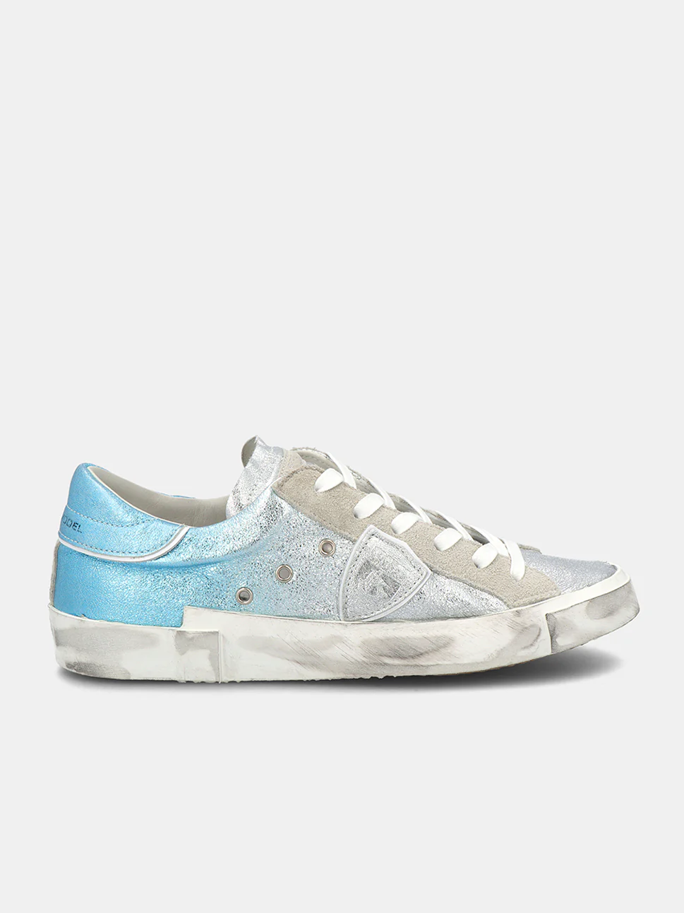 Philippe Model Prsx Low Woman PMPE21PRLDMLF2 Argent Eau Women"s Sneakers