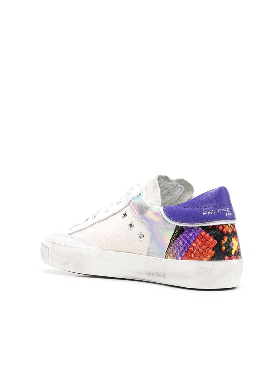 Philippe Model Prsx Low Woman PRLDAR02 Anml Bnc Violet Women"s Sneakers