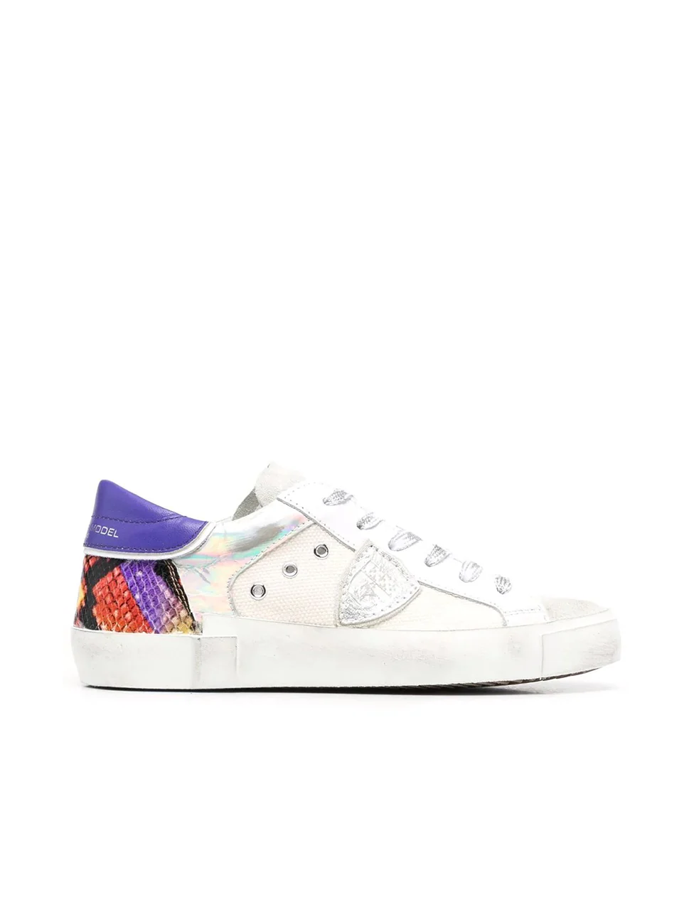 Philippe Model Prsx Low Woman PRLDAR02 Anml Bnc Violet Women"s Sneakers