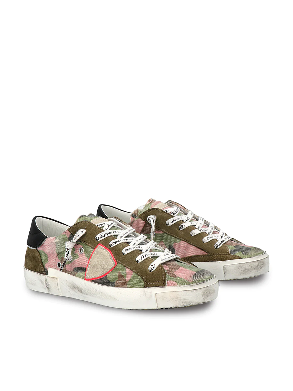 Philippe Model Prsx Low Woman PRLDCF12 Camo Mltrfucsia Women"s Sneakers