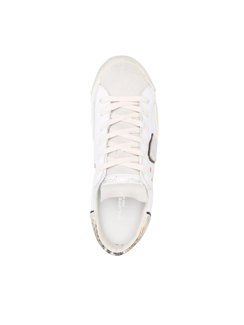 Philippe Model Prsx Low Woman PRLDVA05 Animalier Beige Women"s Sneakers