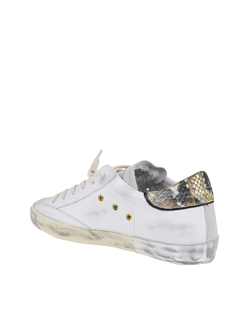 Philippe Model Prsx Low Woman PRLDVA05 Animalier Beige Women"s Sneakers