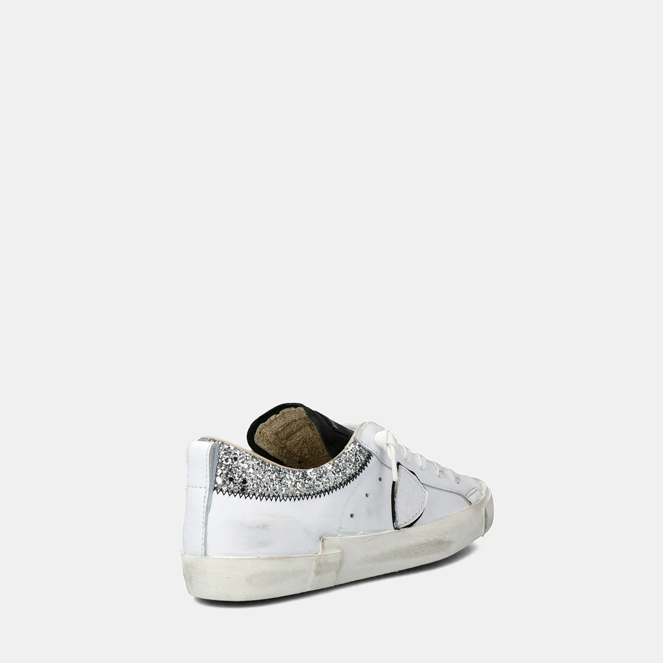 Philippe Model Prsx Low Woman PRLDVCG1 Glitter Argent Women"s Sneakers