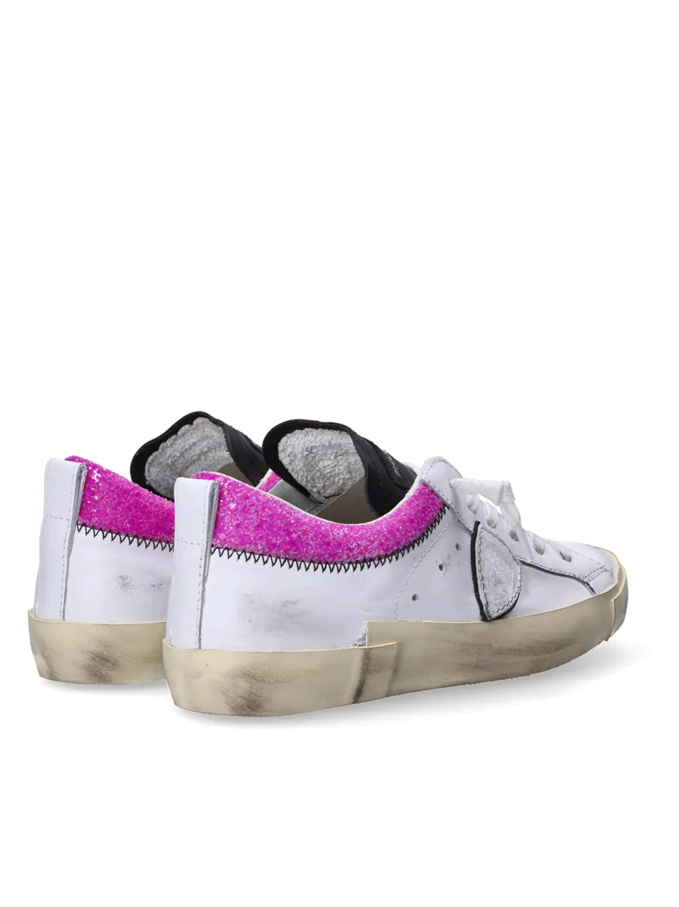 Philippe Model Prsx Low Woman PRLDVCG3 Glitter Violet Women"s Sneakers