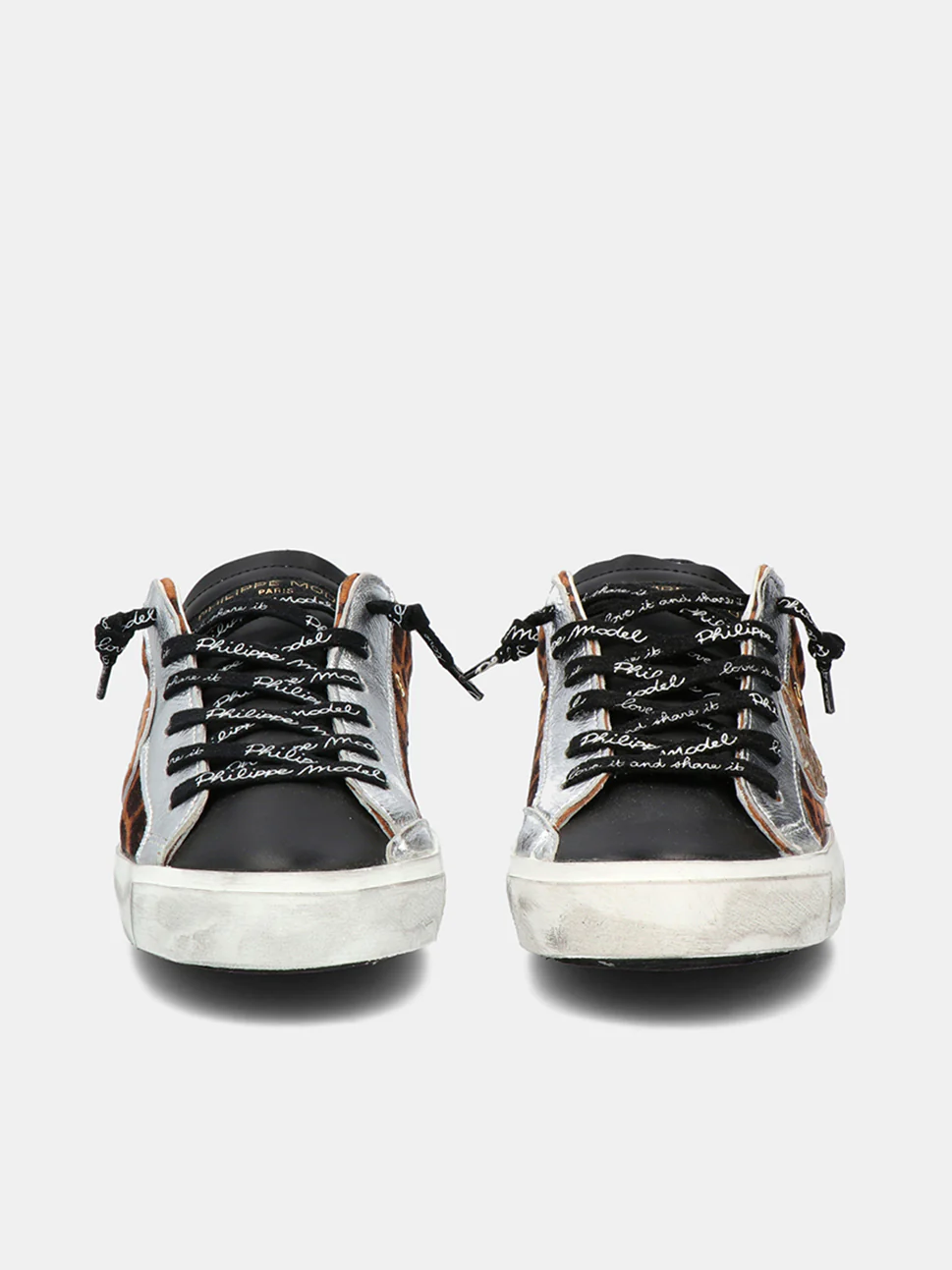 Philippe Model Prsx Low Woman PRLDXL01 Leo Mix Nir Bge Women"s Sneakers