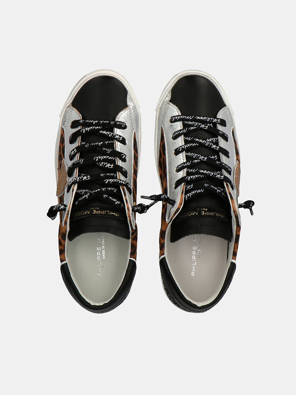 Philippe Model Prsx Low Woman PRLDXL01 Leo Mix Nir Bge Women"s Sneakers