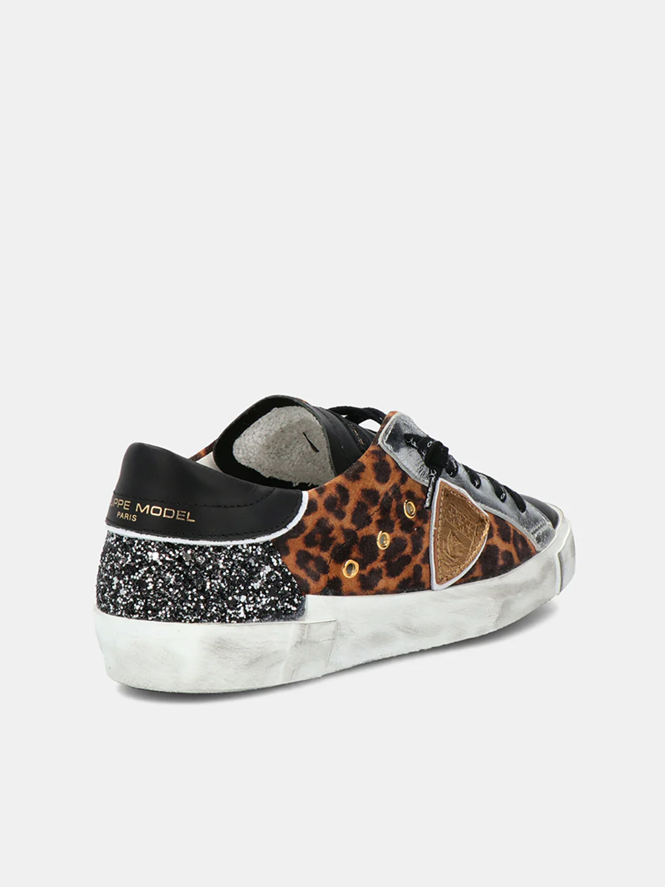 Philippe Model Prsx Low Woman PRLDXL01 Leo Mix Nir Bge Women"s Sneakers