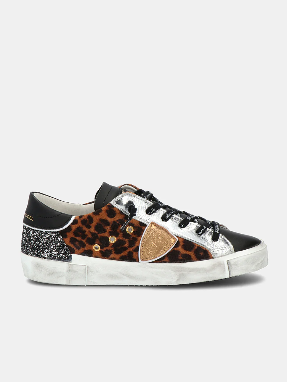 Philippe Model Prsx Low Woman PRLDXL01 Leo Mix Nir Bge Women"s Sneakers