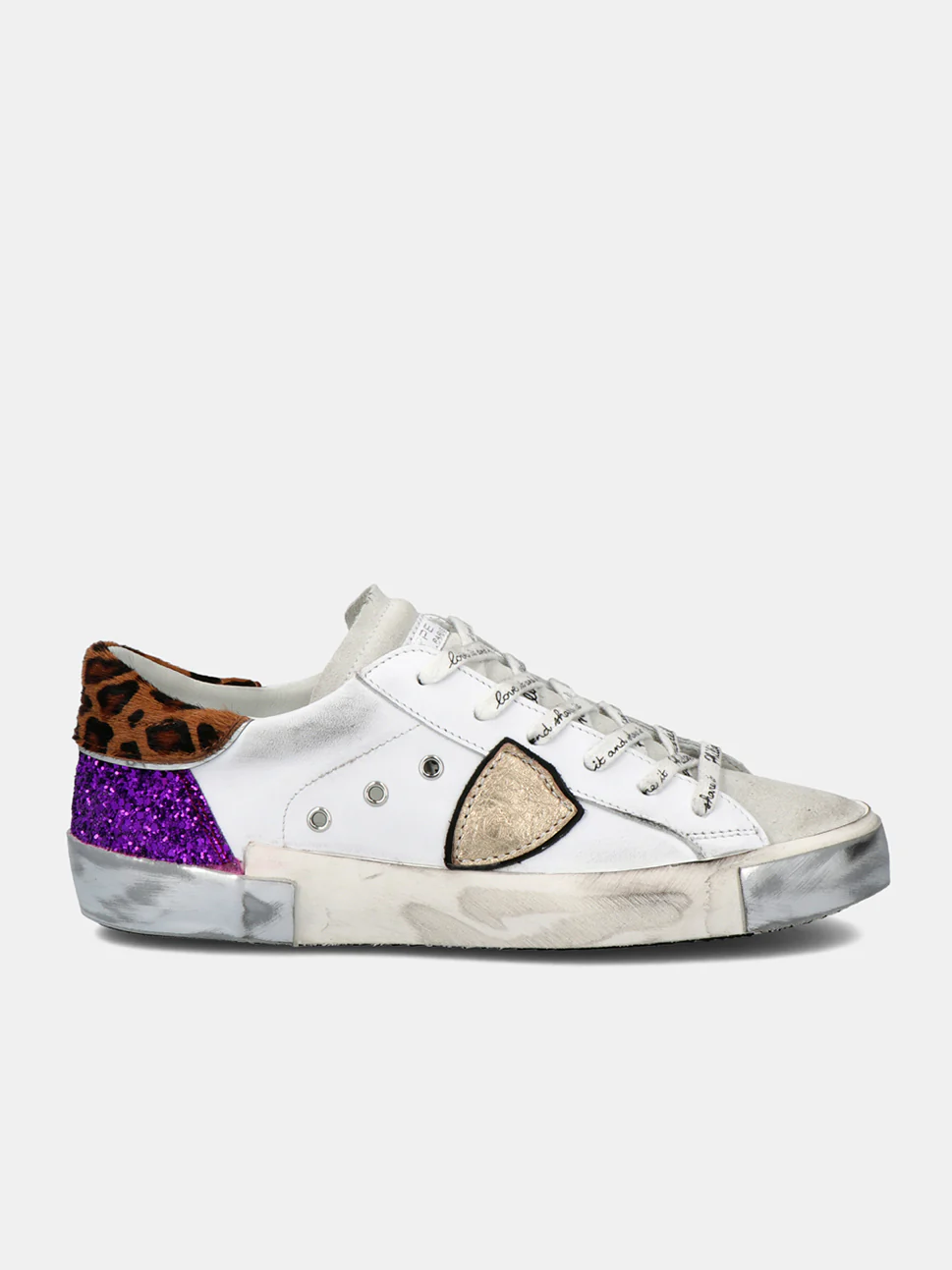 Philippe Model Prsx Low Woman PRLDXL03 Mix Blanc Vilet Women"s Sneakers