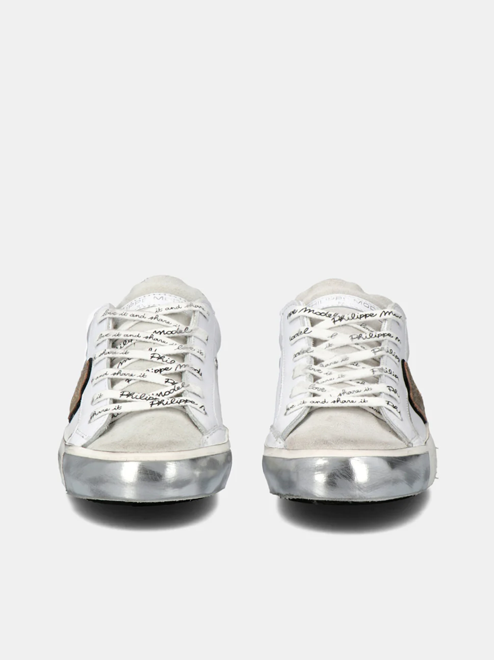 Philippe Model Prsx Low Woman PRLDXL03 Mix Blanc Vilet Women"s Sneakers