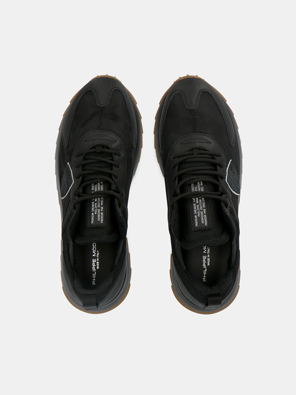 Philippe Model Royale Low Man RLLUCC10 Camouflage Noir Men"s Sneakers