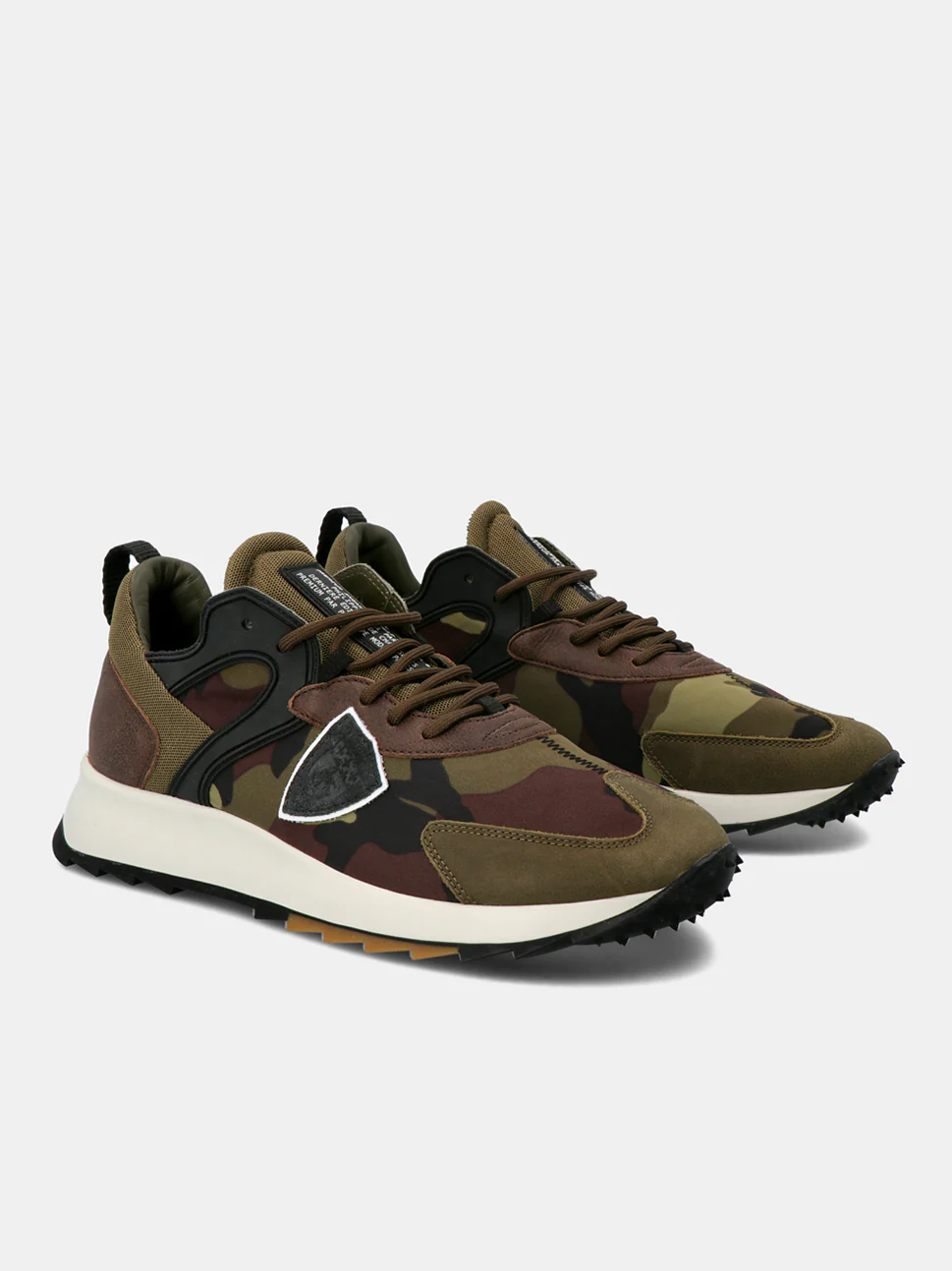 Philippe Model Royale Low Man RLLUCC11 Camouflage Vert Men"s Sneakers