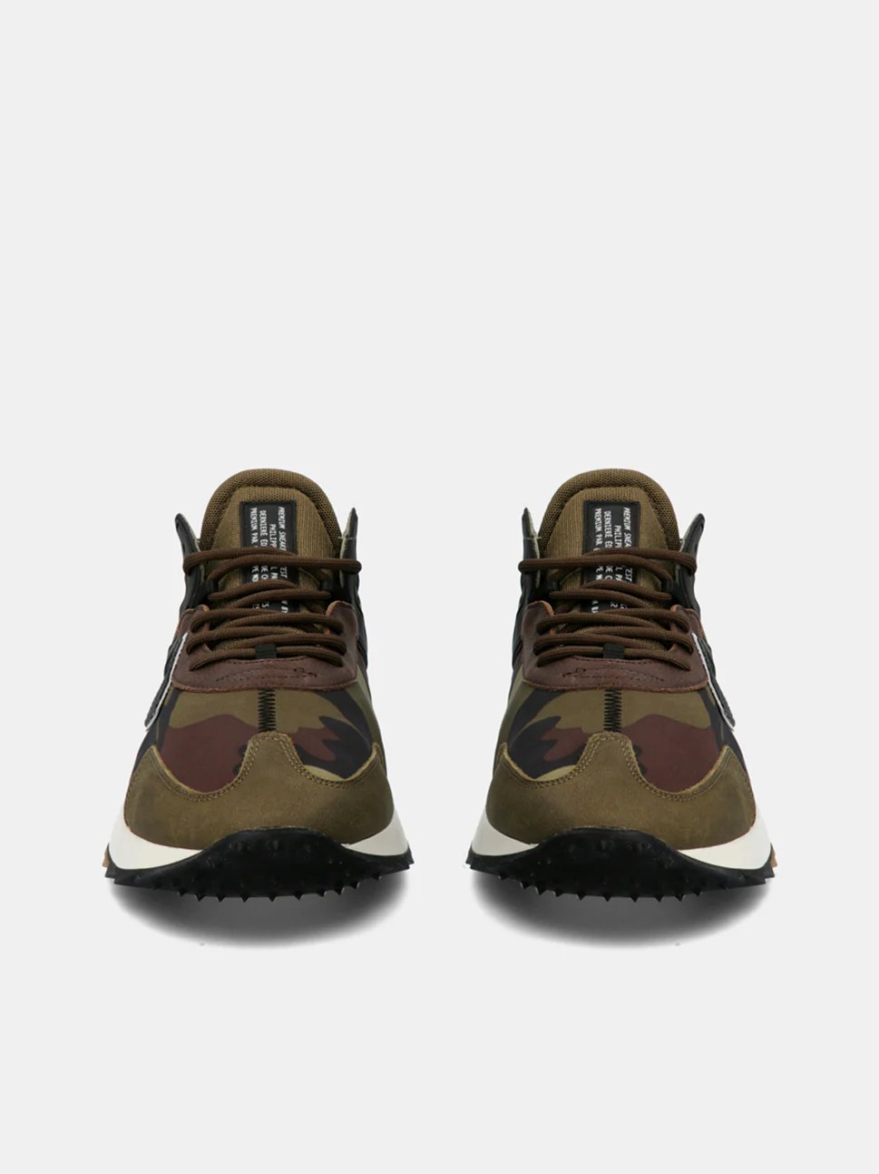 Philippe Model Royale Low Man RLLUCC11 Camouflage Vert Men"s Sneakers