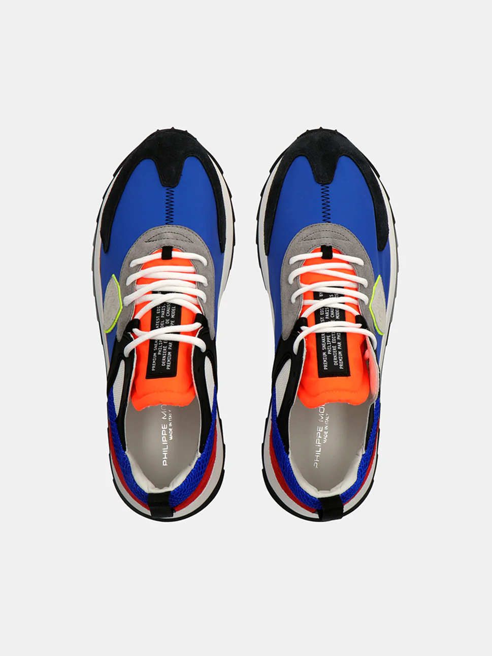 Philippe Model Royale Low Man RLLUTP02 Bluette Orange Men"s Sneakers