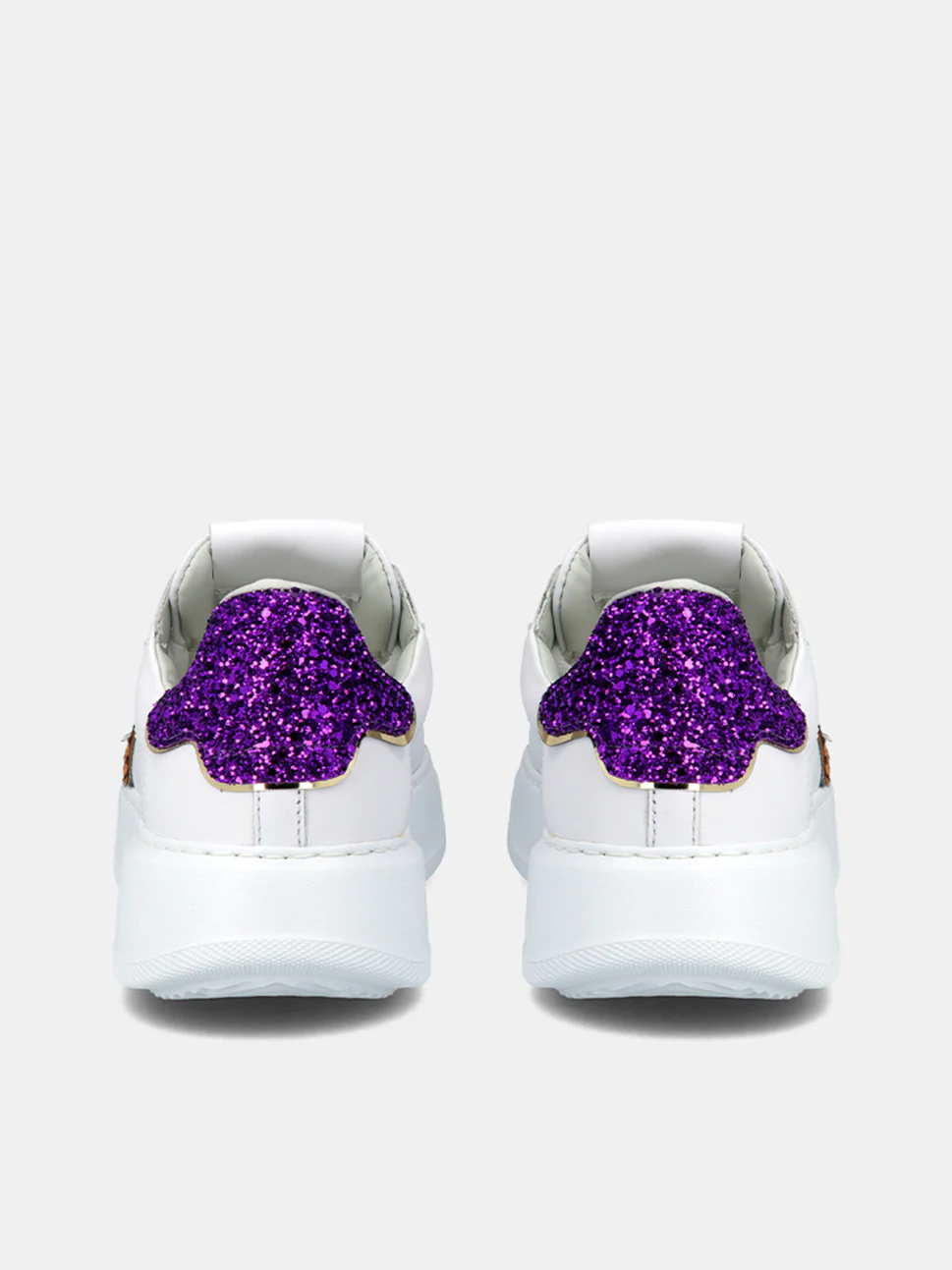 Philippe Model Temple Low Woman BTLDVG03 Glitter Violet Women"s Sneakers