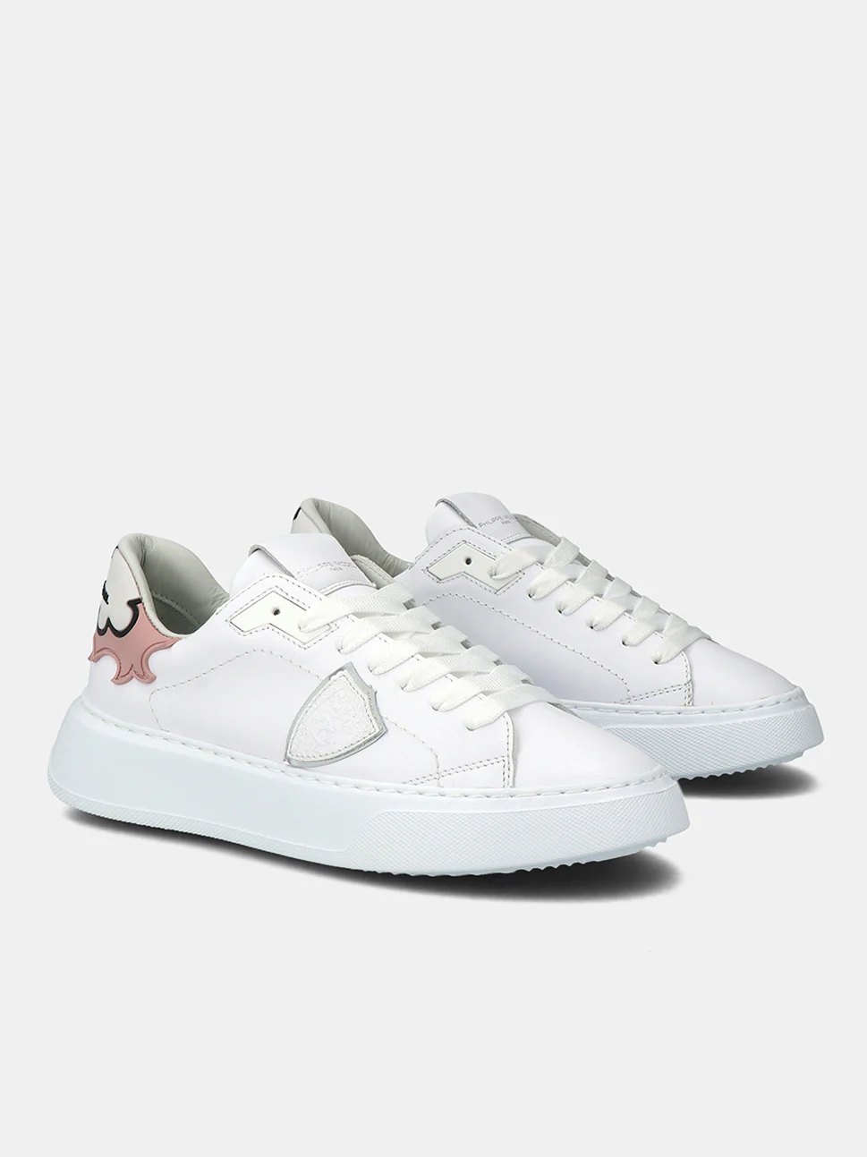 Philippe Model Temple Low Woman BTLDVOR1 Veau Oregn Rose Women"s Sneakers