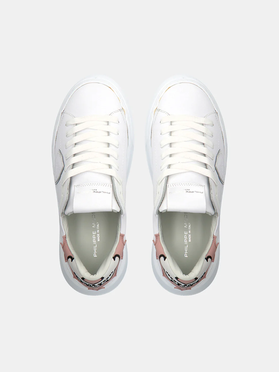 Philippe Model Temple Low Woman BTLDVOR1 Veau Oregn Rose Women"s Sneakers