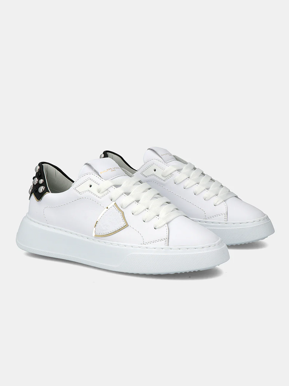 Philippe Model Temple Low Woman BTLDVRK2 Veau Rock Noir Women"s Sneakers