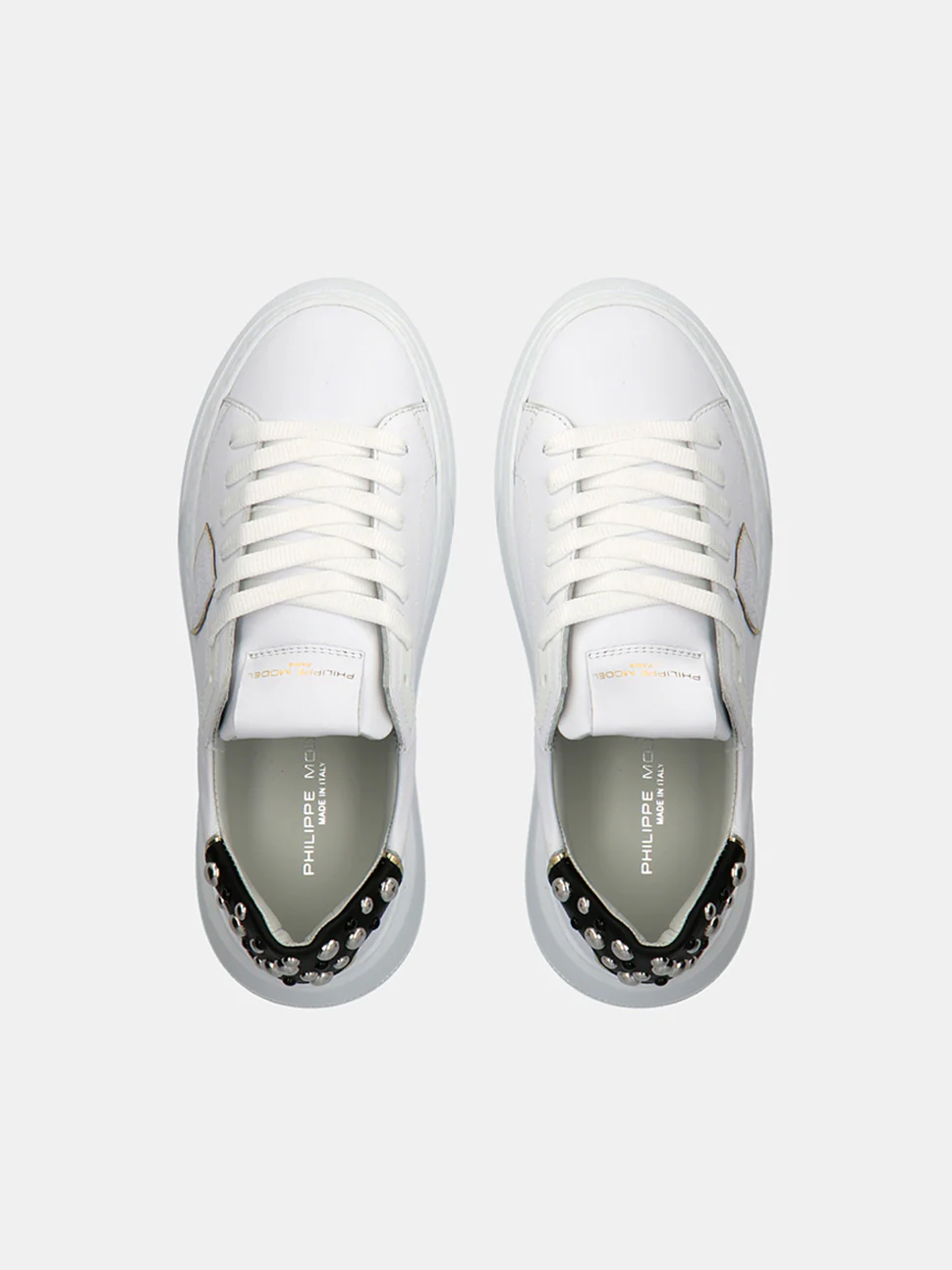 Philippe Model Temple Low Woman BTLDVRK2 Veau Rock Noir Women"s Sneakers