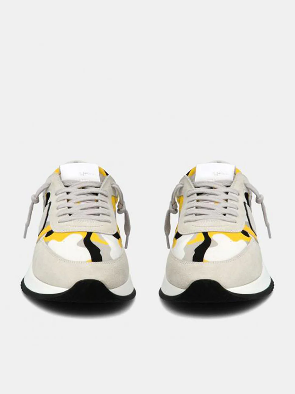 Philippe Model Tropez 21 Low Man TYLUCP03 Camo Gris Jaune Men"s Sneakers