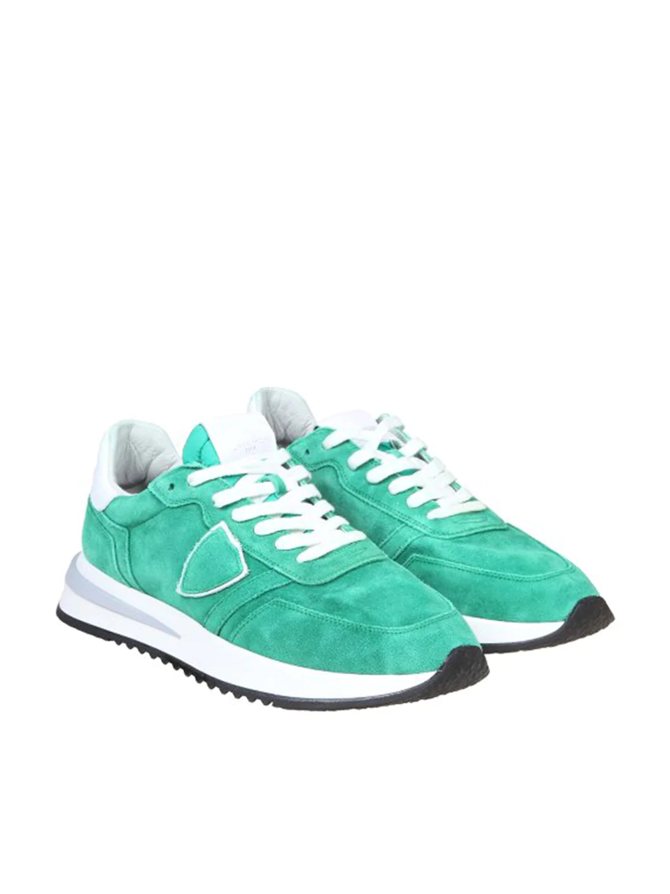 Philippe Model Tropez 21 Low Man TYLUDL04 Daim Lave Vert Men"s Sneakers