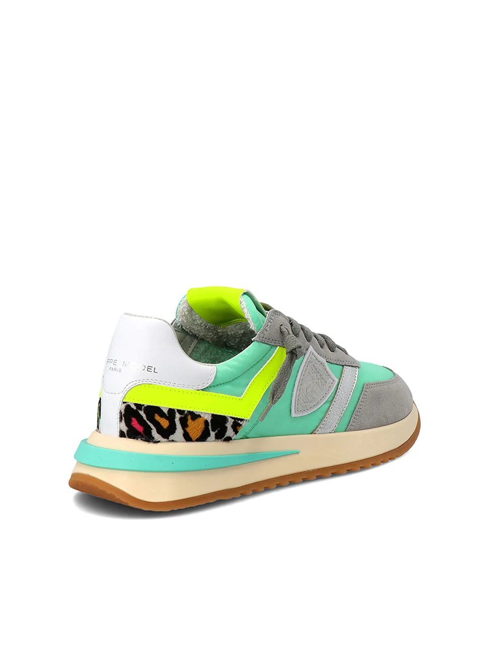 Philippe Model Tropez 21 Low Woman TYLDAP02 Anml P Eau Gris Women"s Sneakers