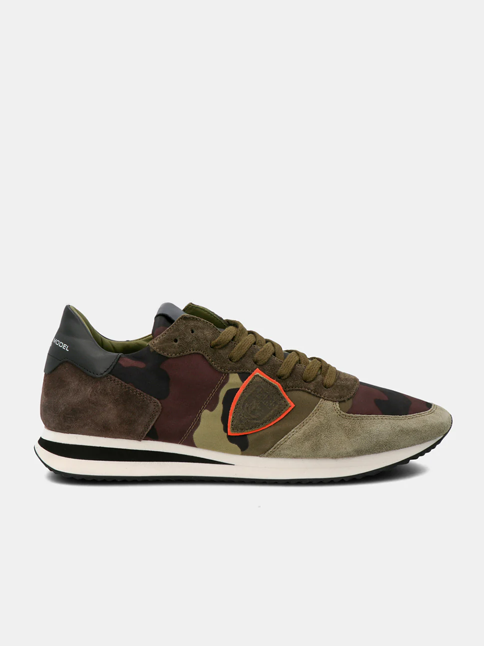 Philippe Model Trpx Low Man TZLUCC28 Camo Militaire Men"s Sneakers