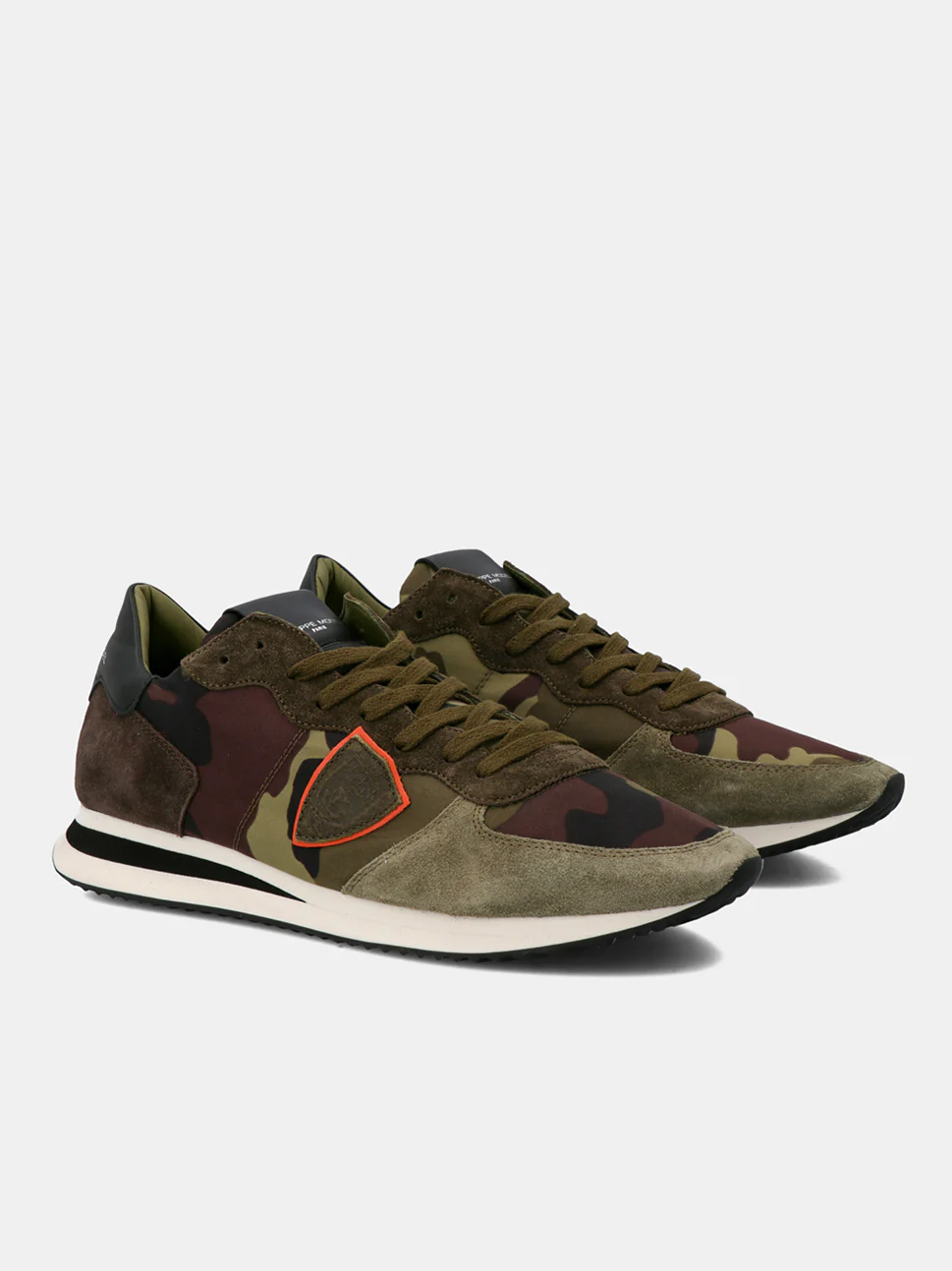 Philippe Model Trpx Low Man TZLUCC28 Camo Militaire Men"s Sneakers