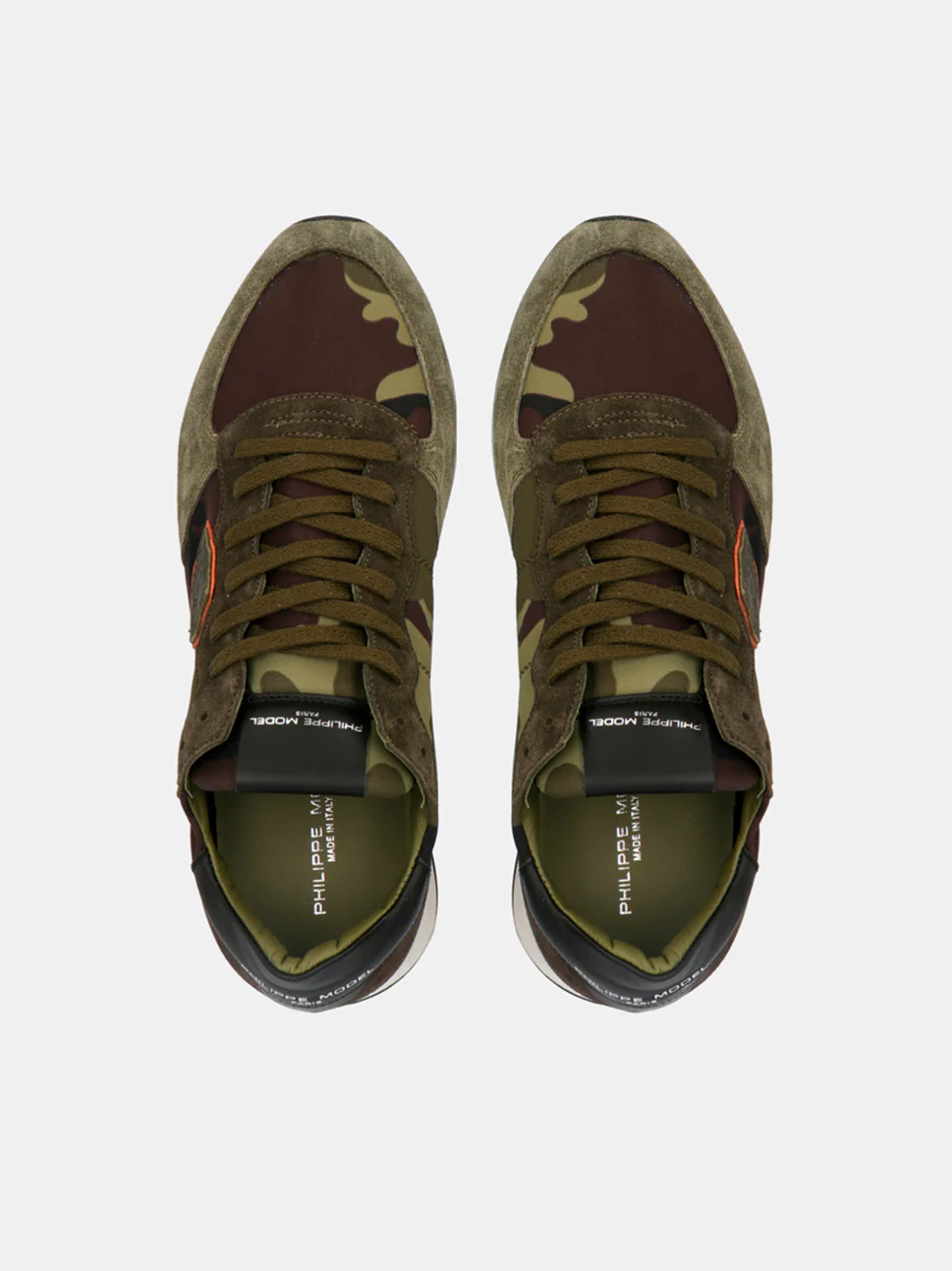 Philippe Model Trpx Low Man TZLUCC28 Camo Militaire Men"s Sneakers