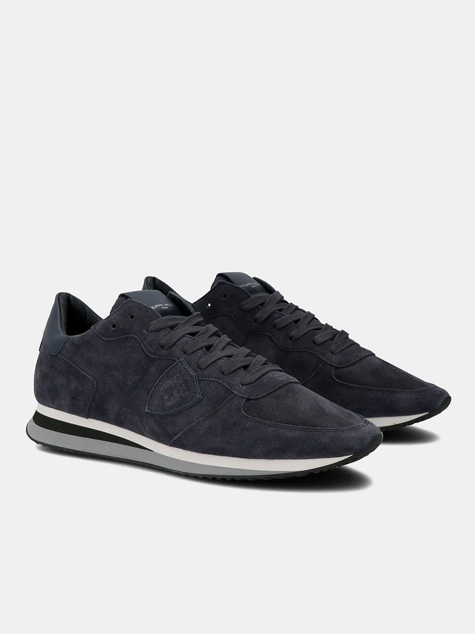 Philippe Model Trpx Low Man TZLUDS16 Daim Bleu Men"s Sneakers