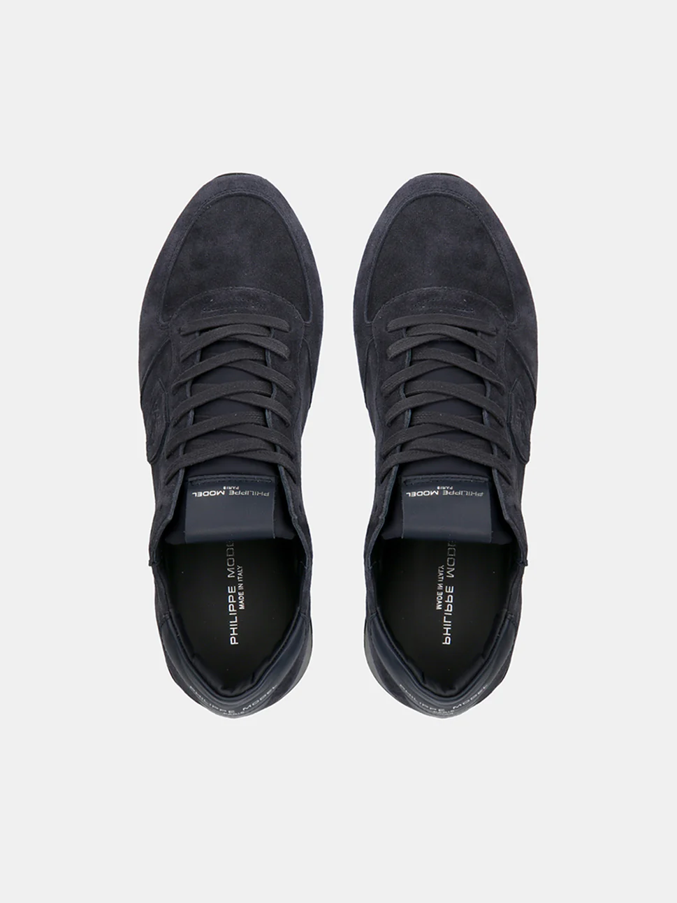 Philippe Model Trpx Low Man TZLUDS16 Daim Bleu Men"s Sneakers