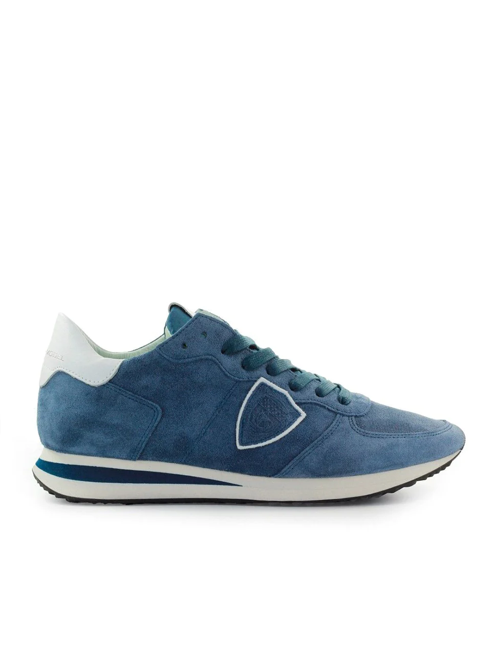Philippe Model Trpx Low Man TZLUDS26 Daim Bleu Men"s Sneakers