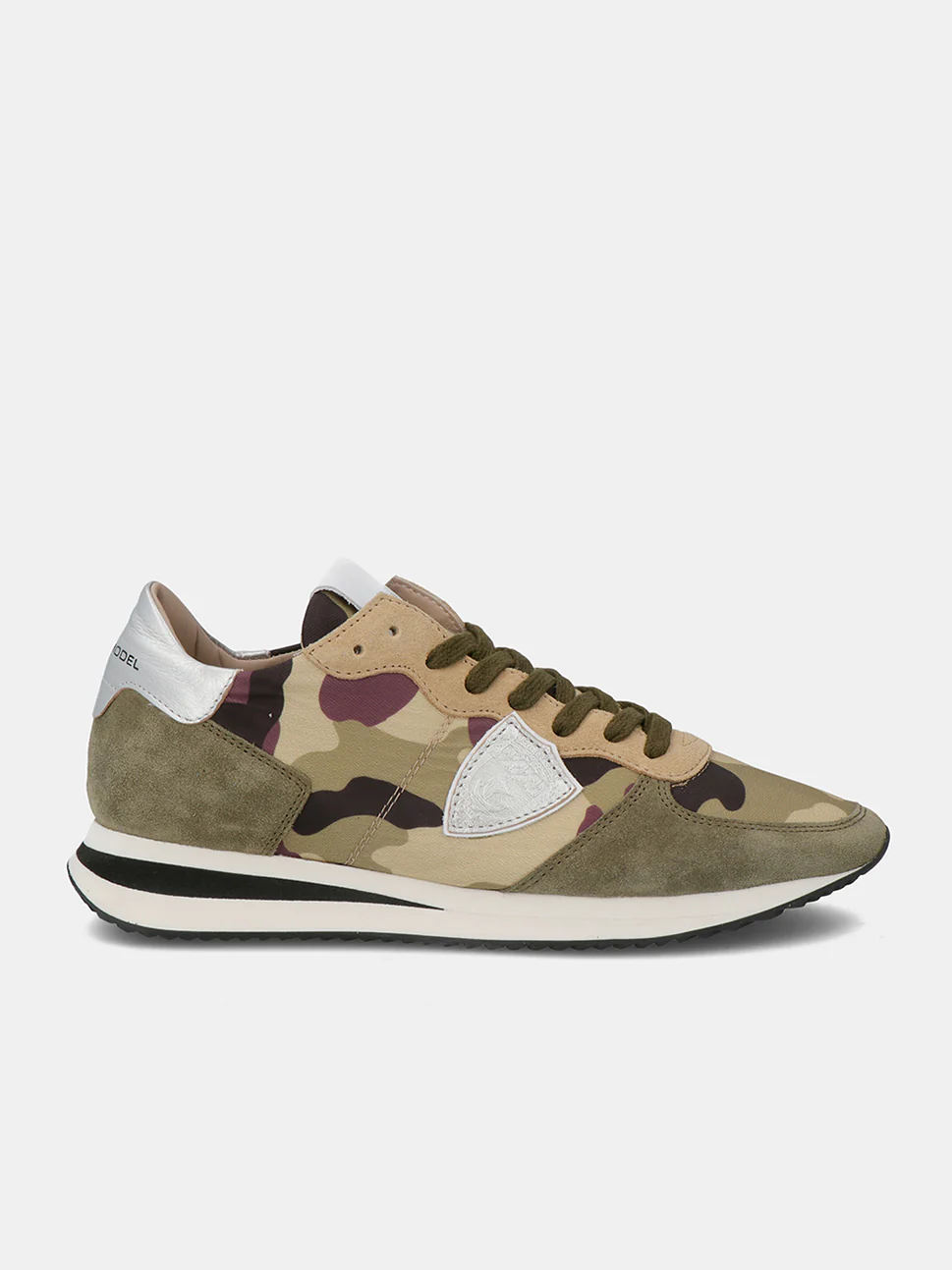 Philippe Model Trpx Low Woman TZLDCC25 Camo Militaire Women"s Sneakers