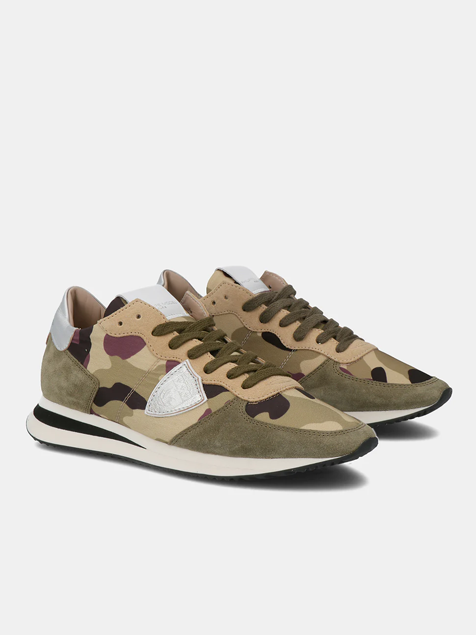 Philippe Model Trpx Low Woman TZLDCC25 Camo Militaire Women"s Sneakers