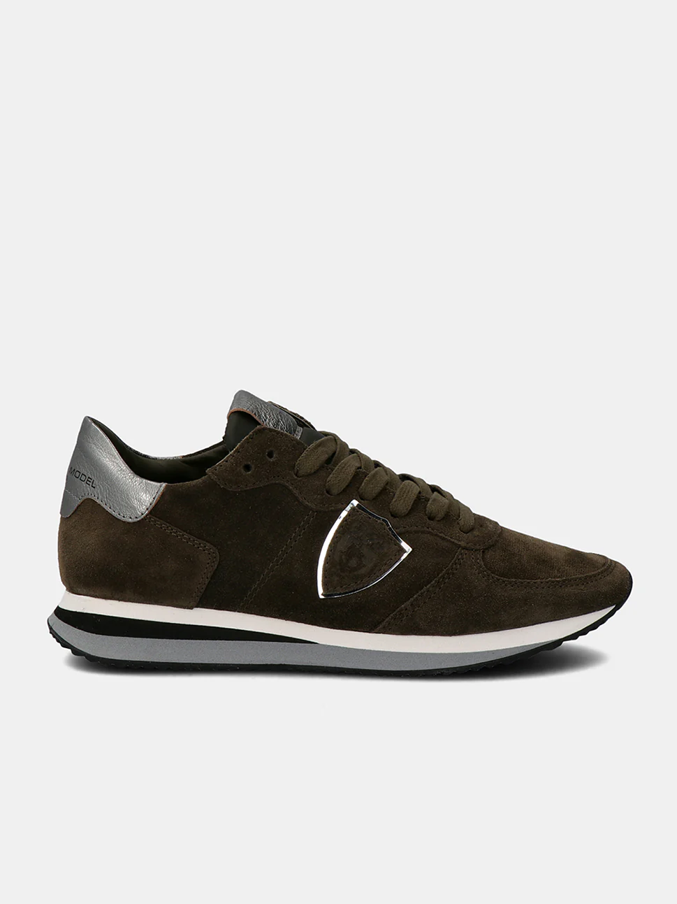 Philippe Model Trpx Low Woman TZLDDS13 Daim Militaire Women"s Sneakers