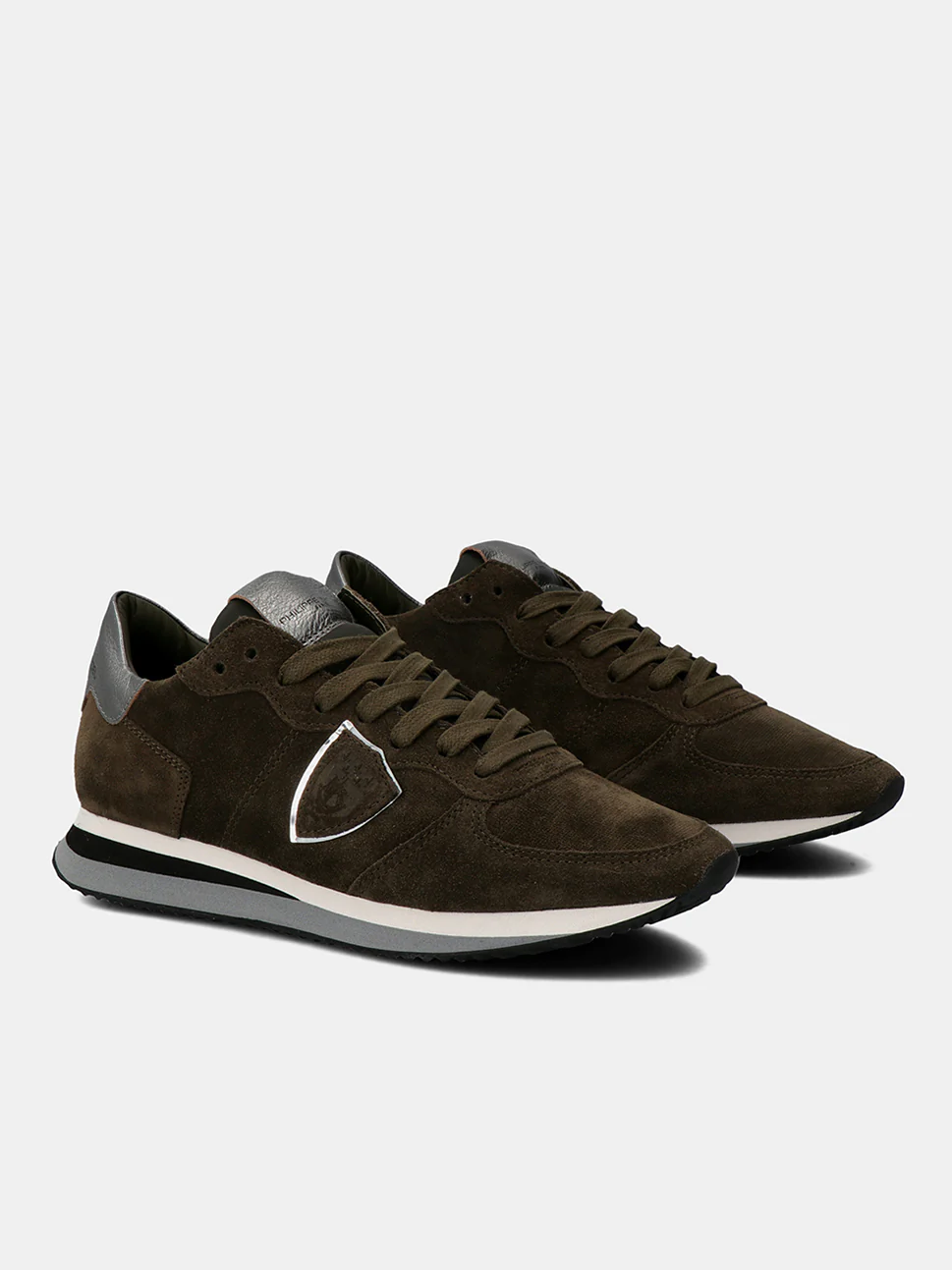 Philippe Model Trpx Low Woman TZLDDS13 Daim Militaire Women"s Sneakers